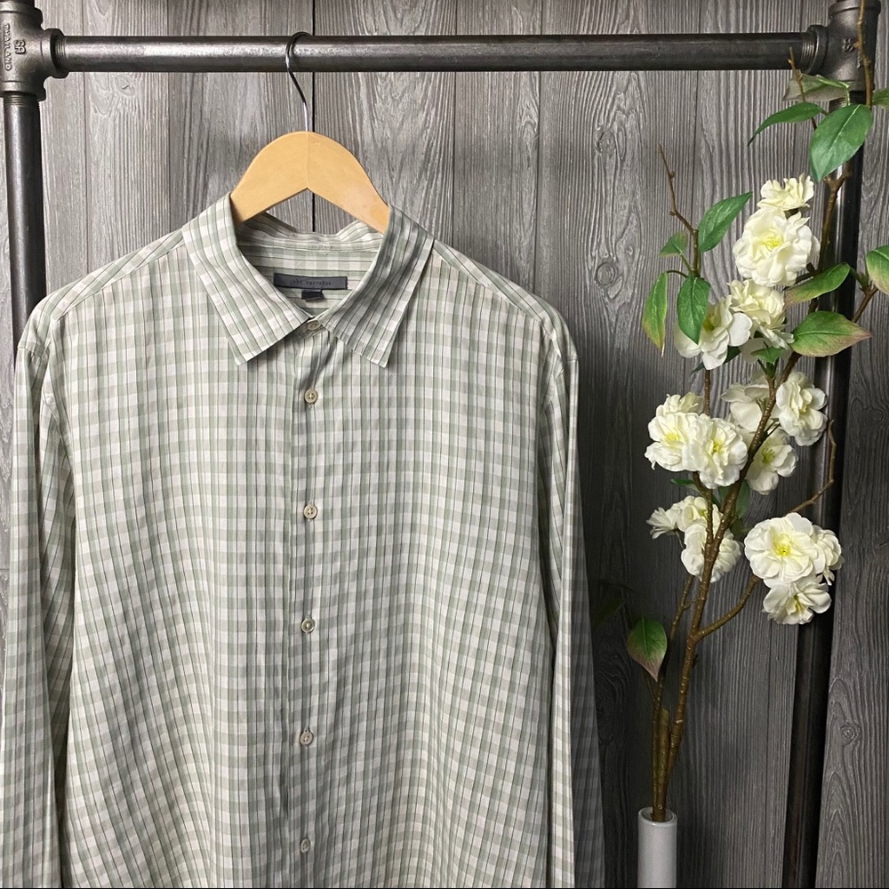 John Varvatos Collection Plaid Dress Shirt Large - Picture 7 of 10